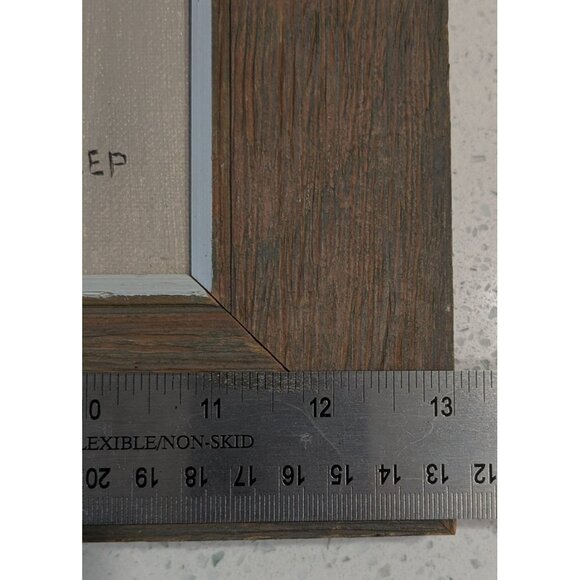 Oil Painting "The Clown" Heep Rustic Wood Frame Greenwich Village 1967 moody sad - Picture 9 of 16